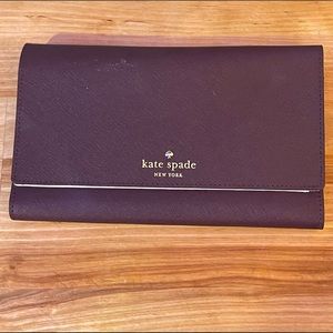 Kate Spade Travel Trifold Leather Wallet